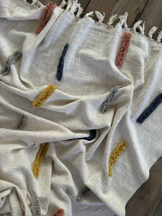 Cotton Tufted Throw