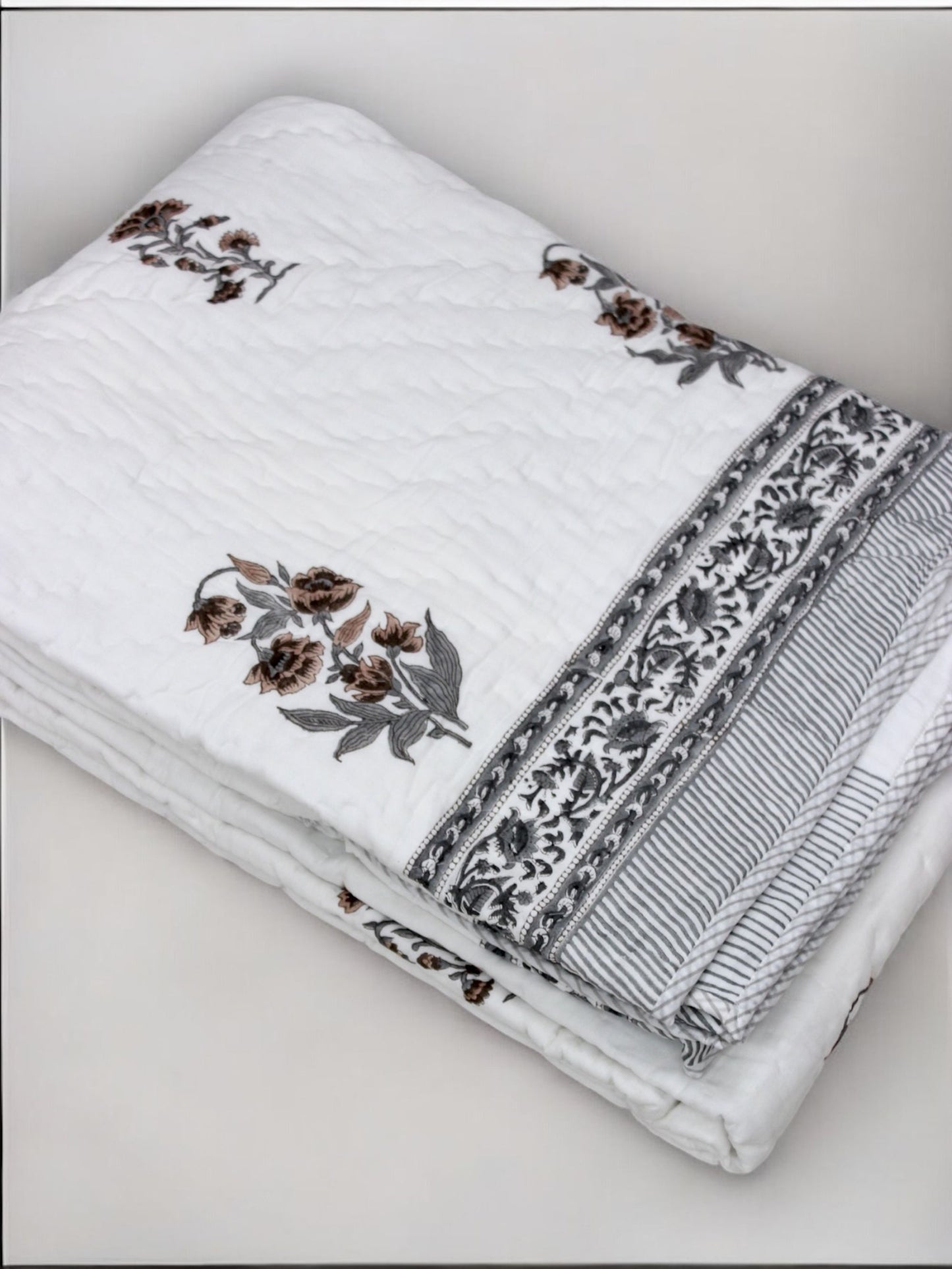 Autumn blossom Mulmul Quilt