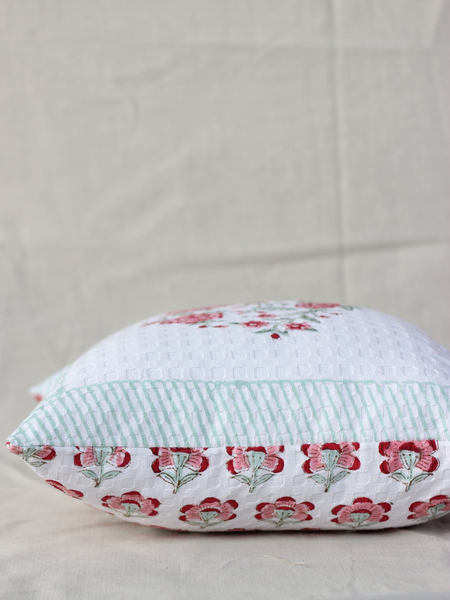 Rose Waffle Cushion Cover