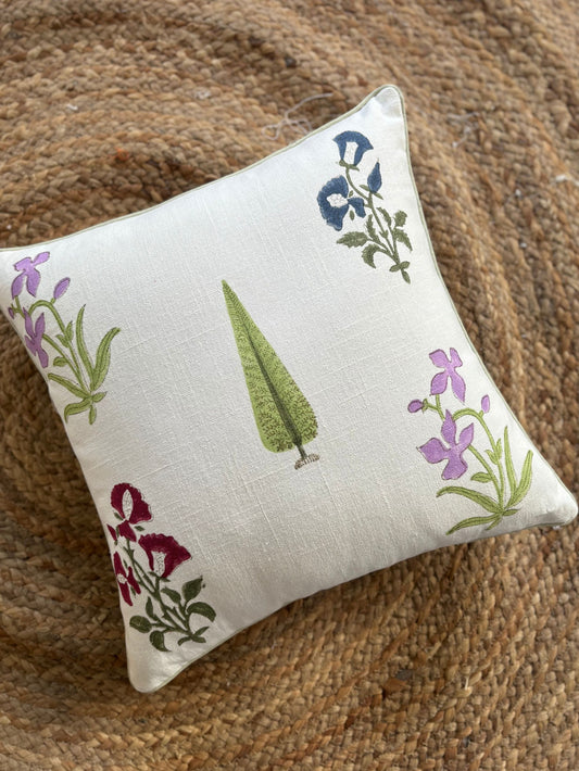 Floral Symphony Cushion Cover