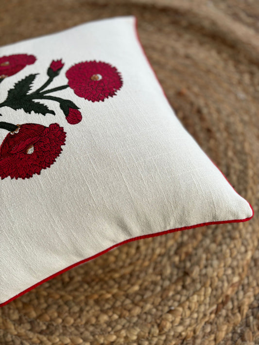 Poppy Bagh Cushion Cover