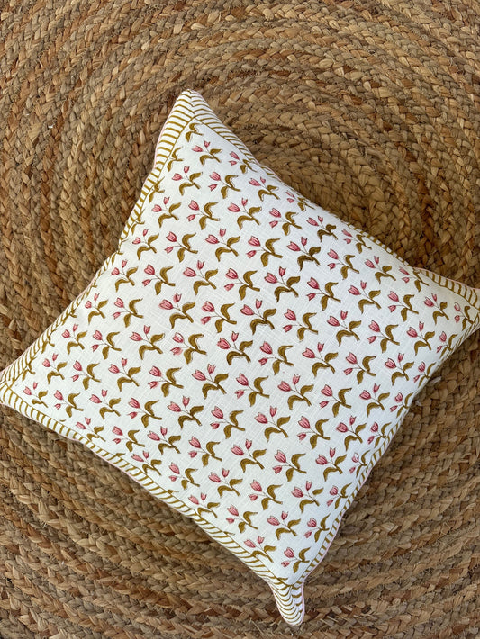 Rosebud Slub Cushion Cover