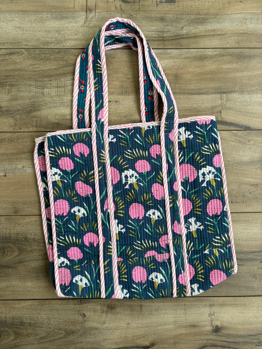 Phool Patta Cotton Tote Bags