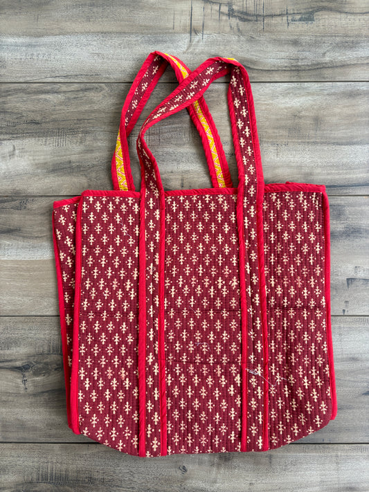 Rajasthan Rouge Cotton Tote Bags
