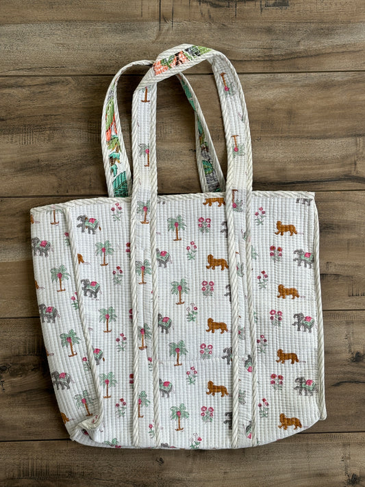 Jungle Parade Cotton Tote Bags