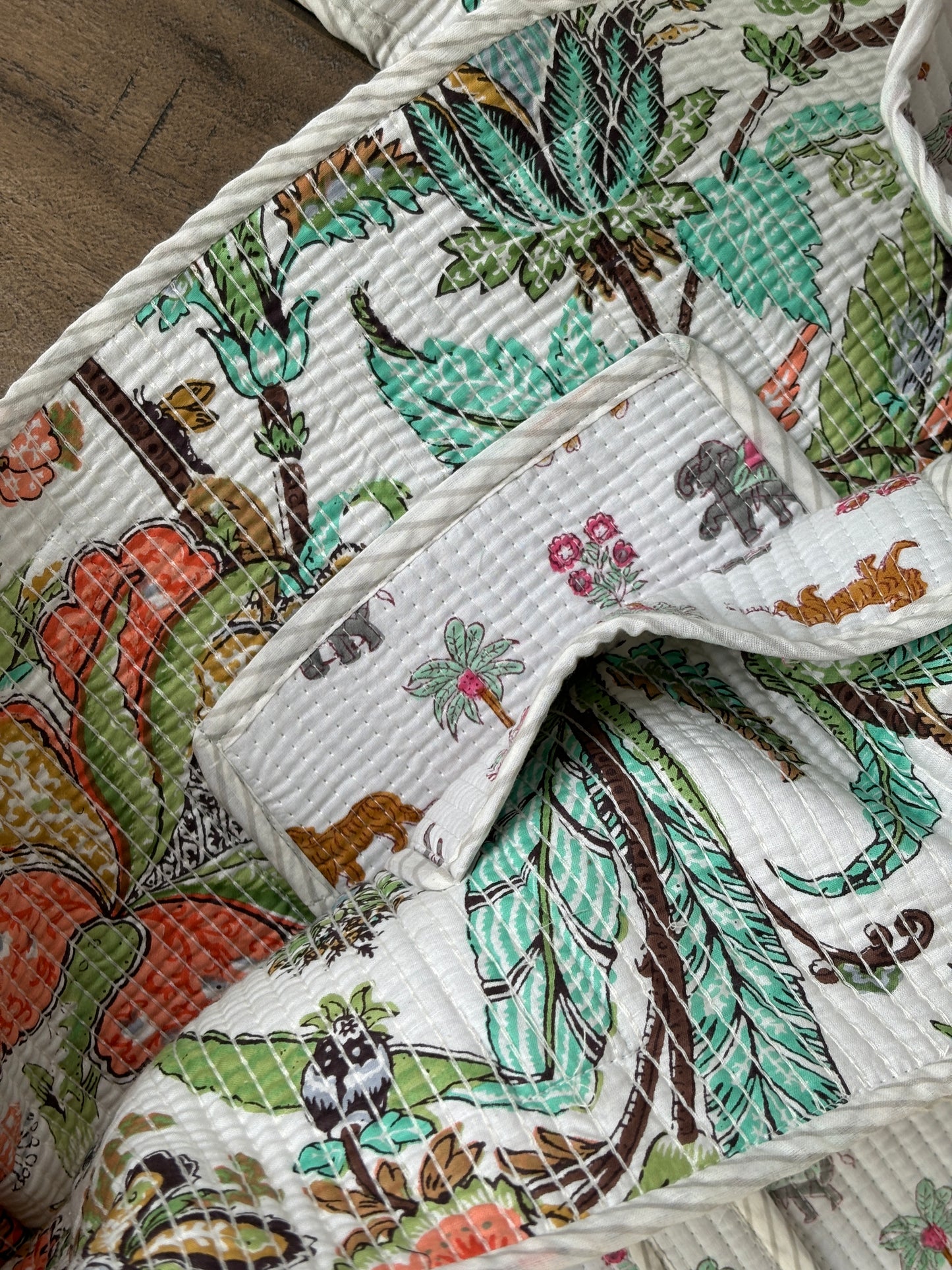 Jungle Parade Cotton Tote Bags