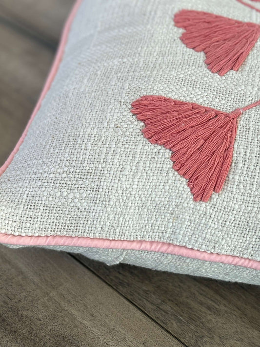 Red Lily Handloom Cushion Cover