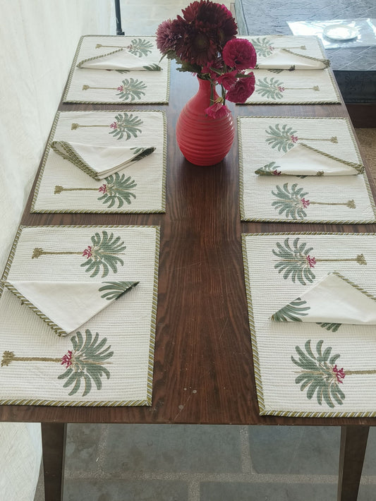 Floral Table mat & Napkin (set of 6 each)