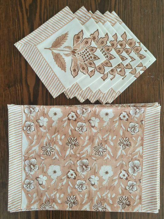 Floral Table mat & Napkin (set of 6 each)