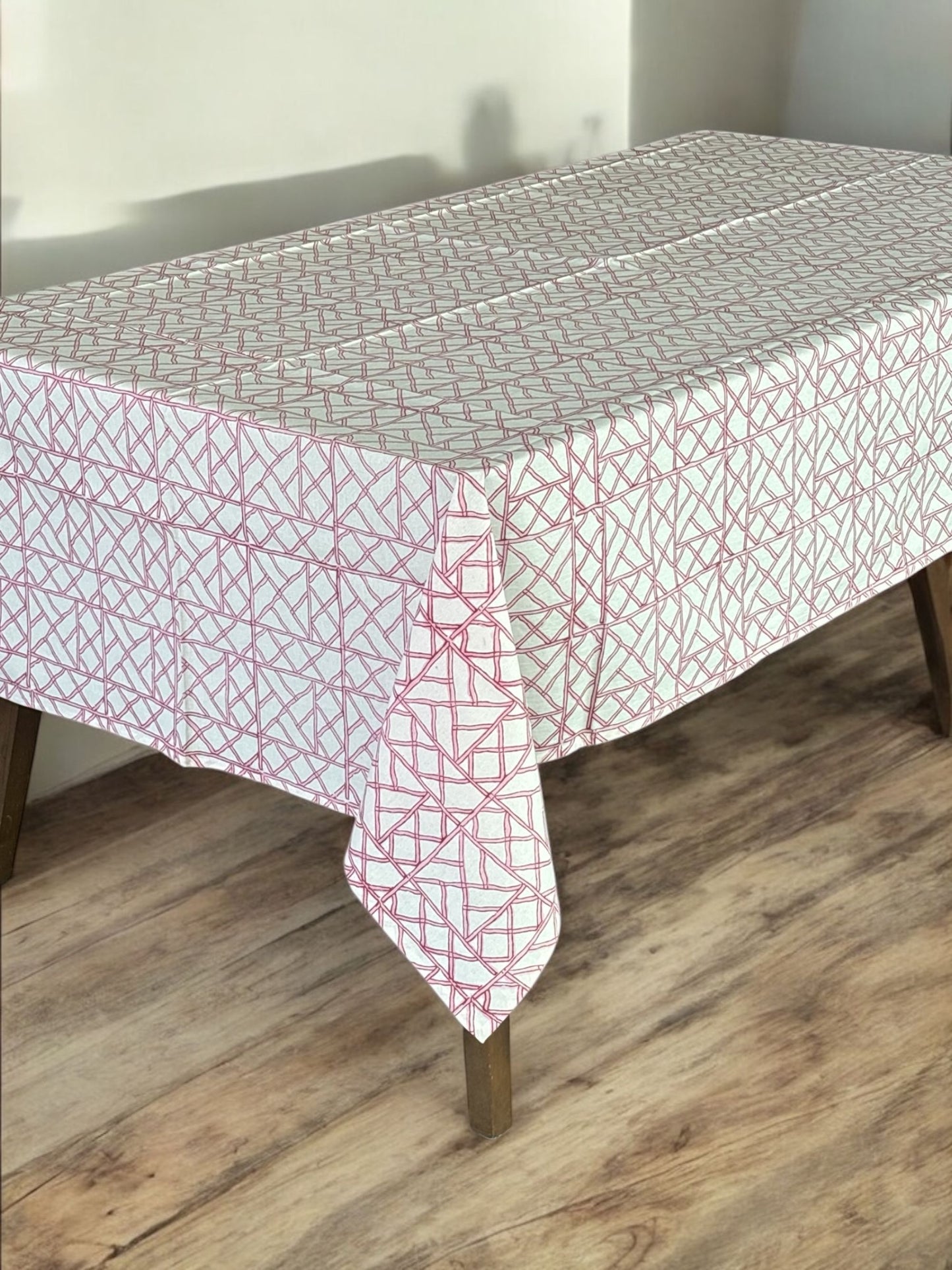 Bamboo print cotton table cover