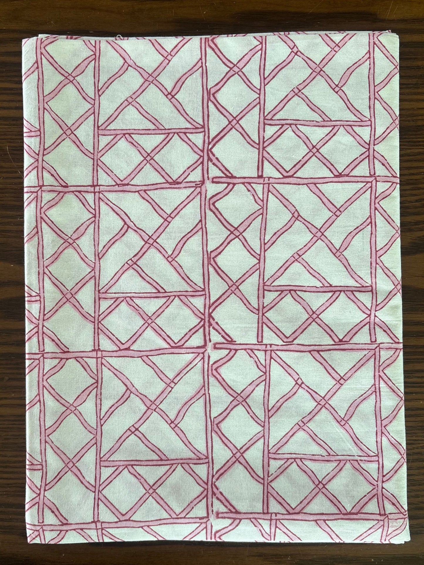 Bamboo print cotton table cover