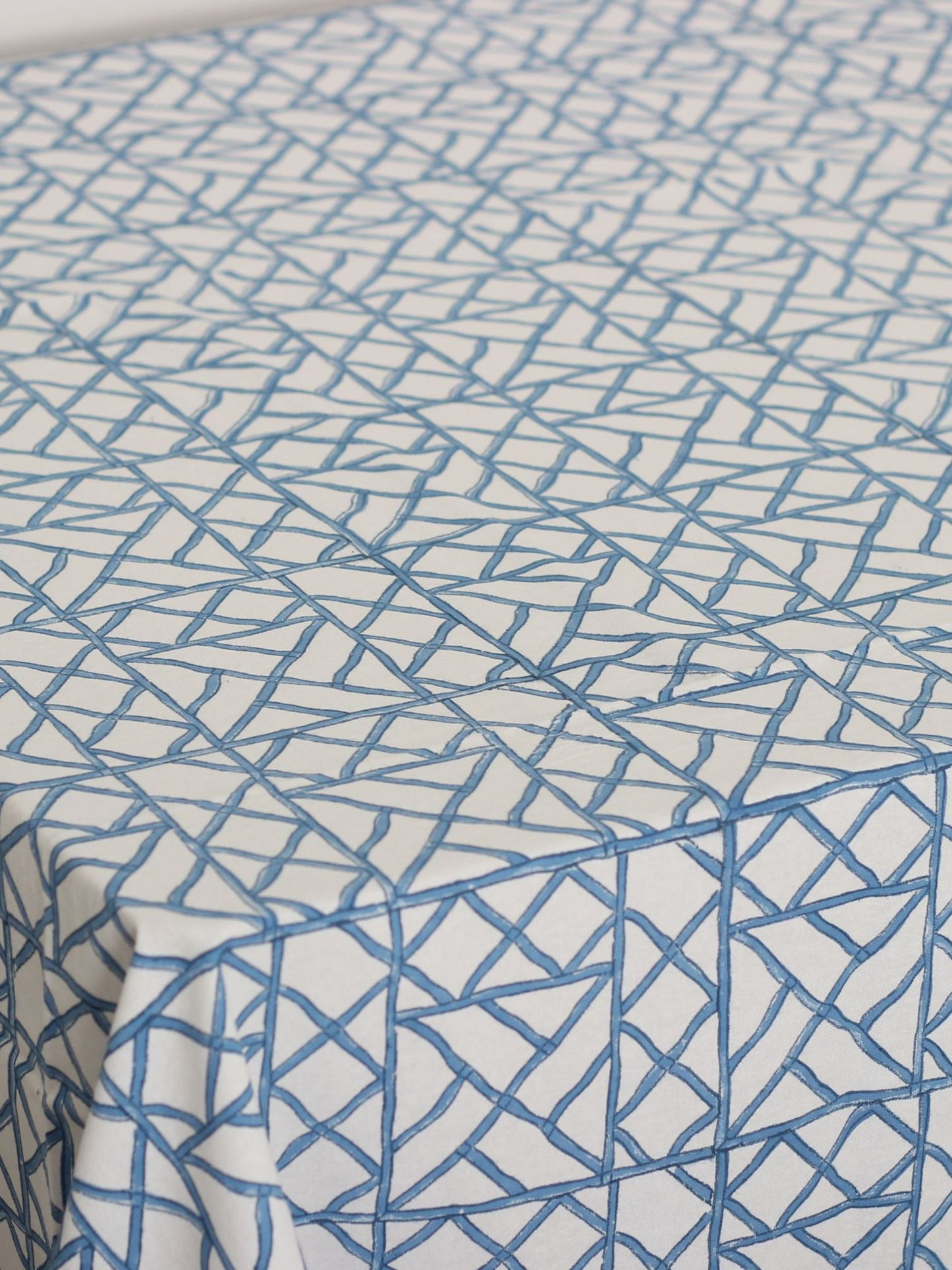 Blue Bamboo print table cover