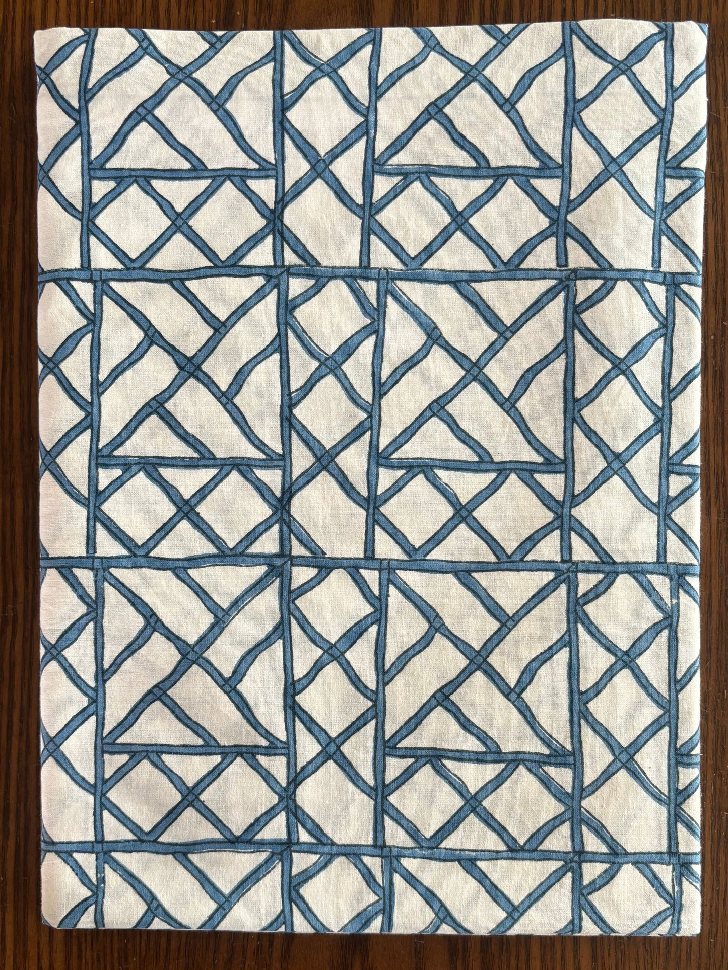 Blue Bamboo print table cover