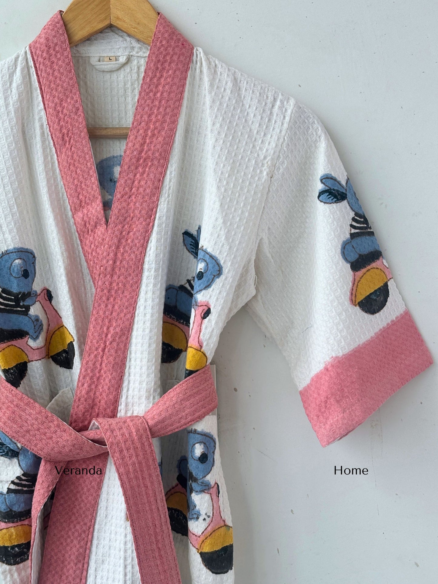 Poppy Cypress print cotton waffle bath robe (Copy)