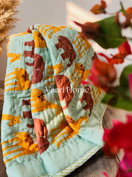 Animal Print - Mulmul Baby Quilt