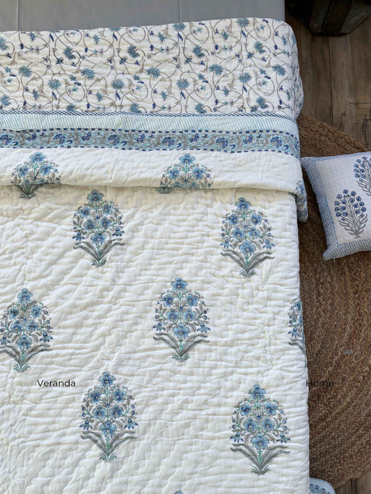 Blue Mulmul quilt 