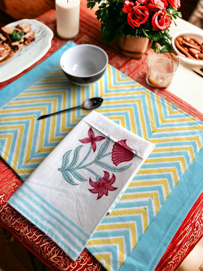 Floral Table mat & Napkin (set of 6 each)