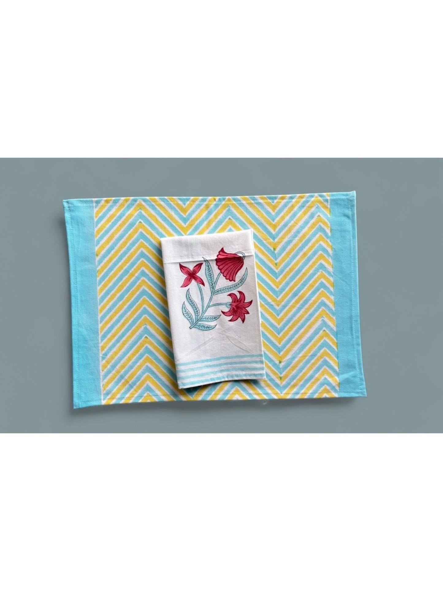 Floral Table mat & Napkin (set of 6 each)