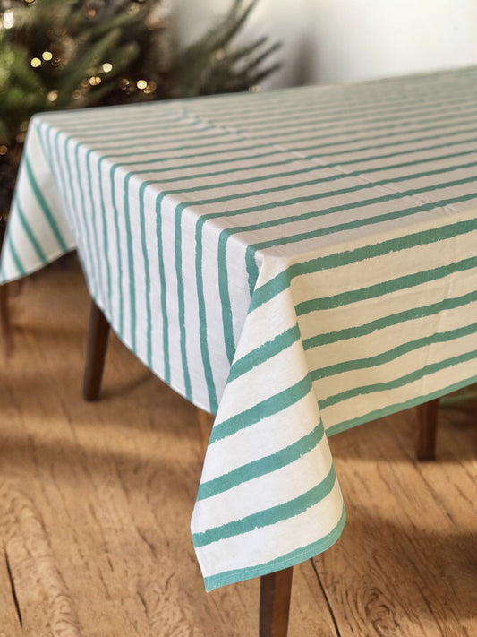 Green Stripe Table Cover