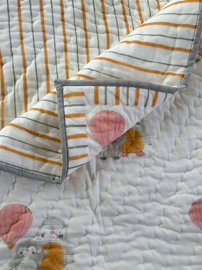 Penguin Mulmul Baby Quilt