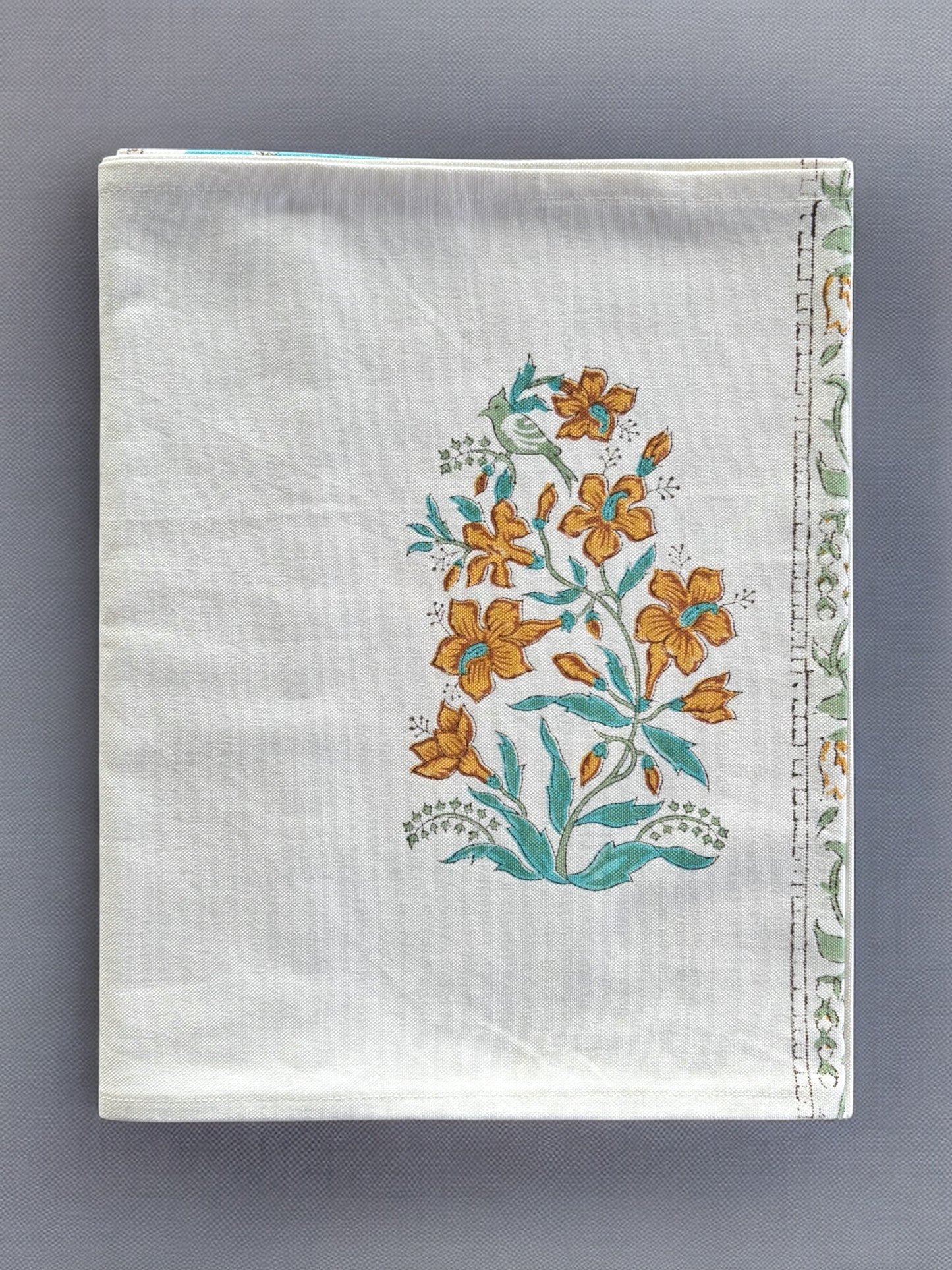 Aqua Cotton Table Runner