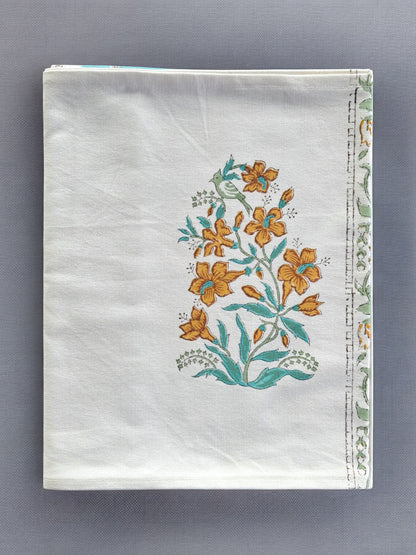Aqua Cotton Table Runner