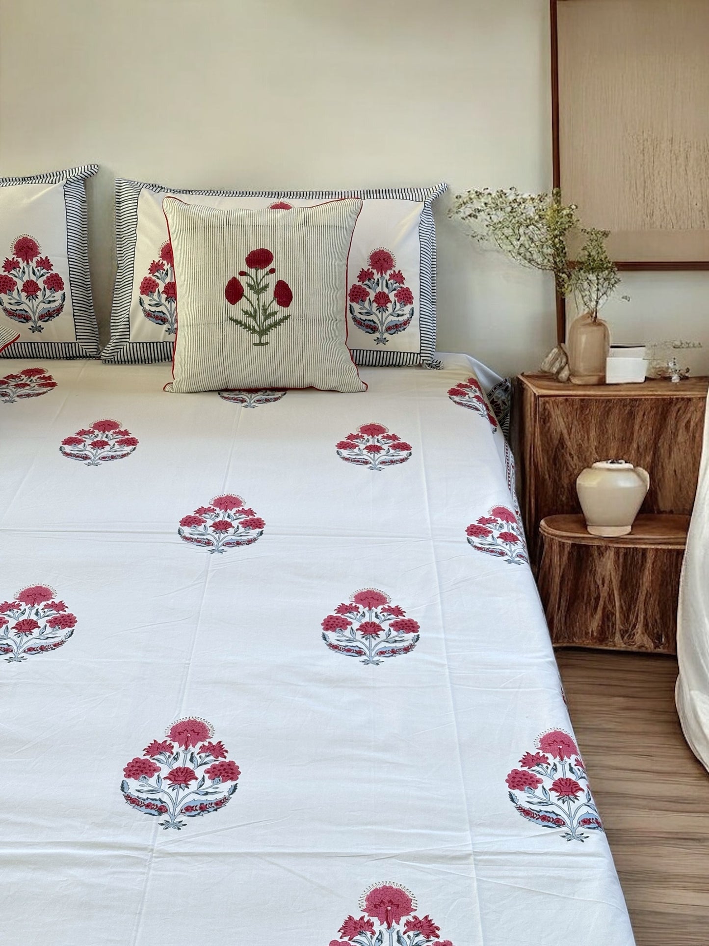 Block print cotton bedsheet