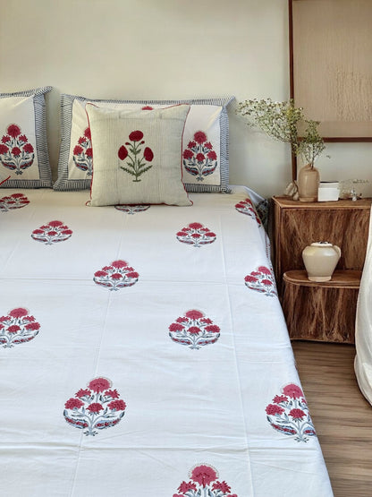 Block print cotton bedsheet