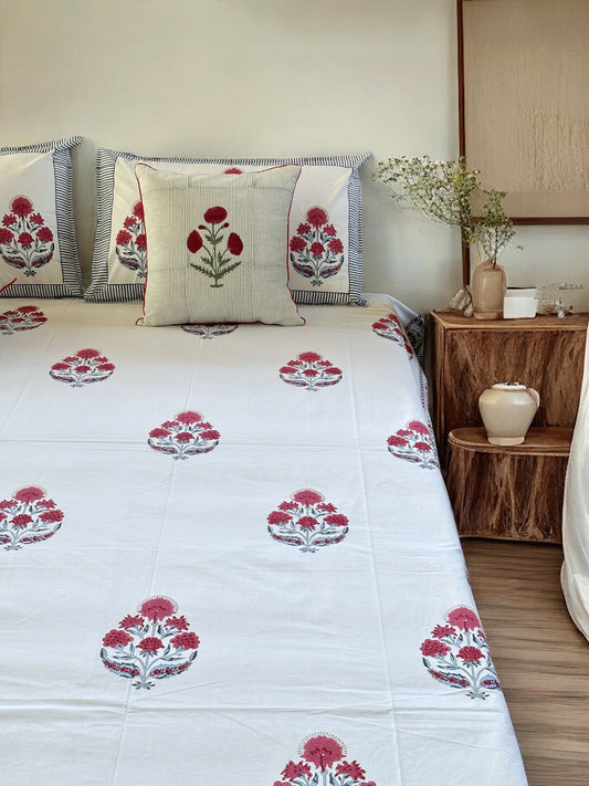 Block print cotton bedsheet