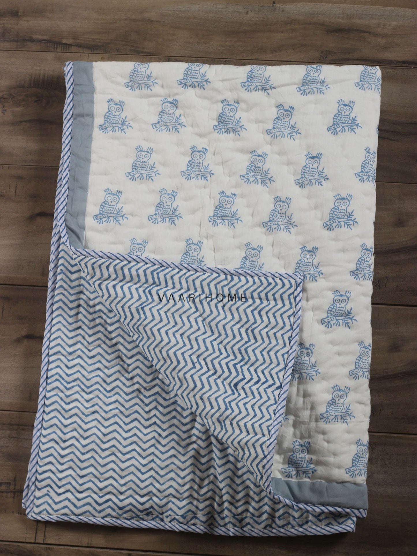 Owl birds print Baby Quilt