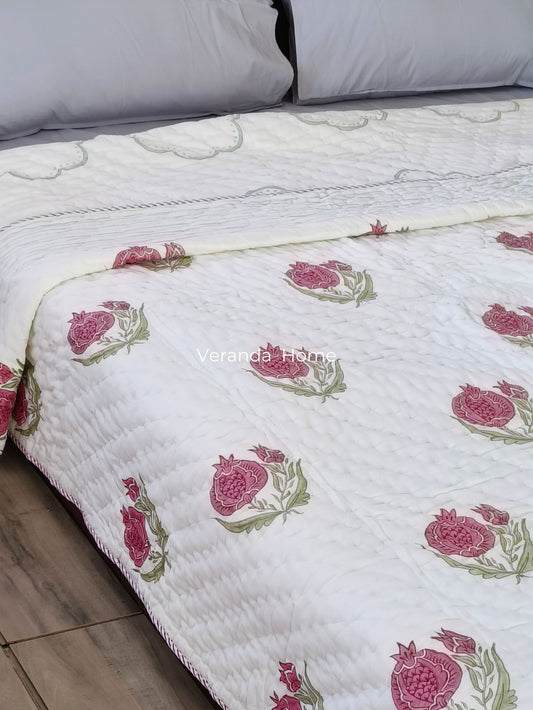 Anaar Print  Mulmul Quilt