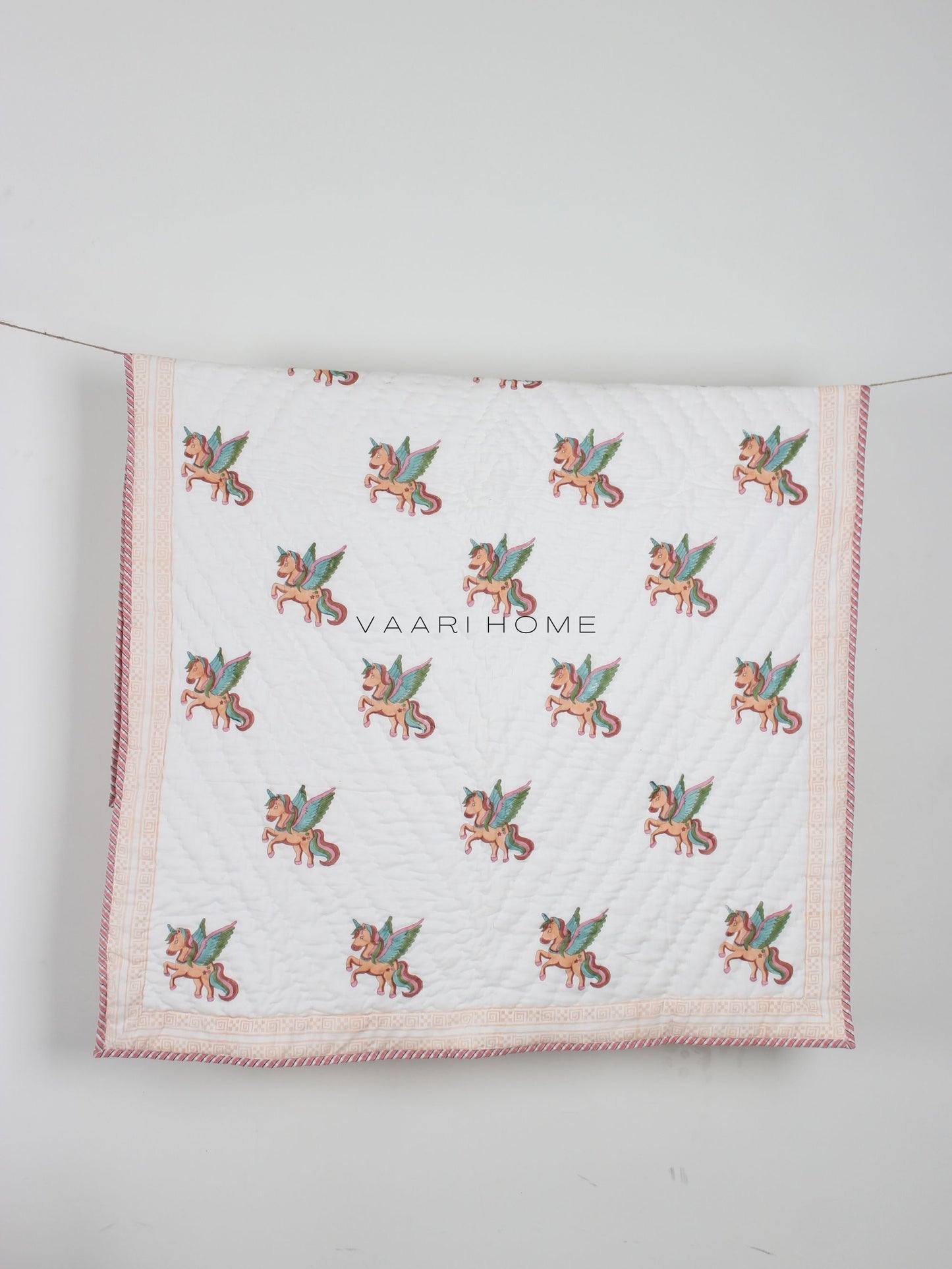 Unicorn Print Baby Quilt