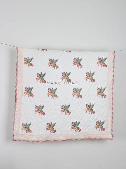 Unicorn Print Baby Quilt