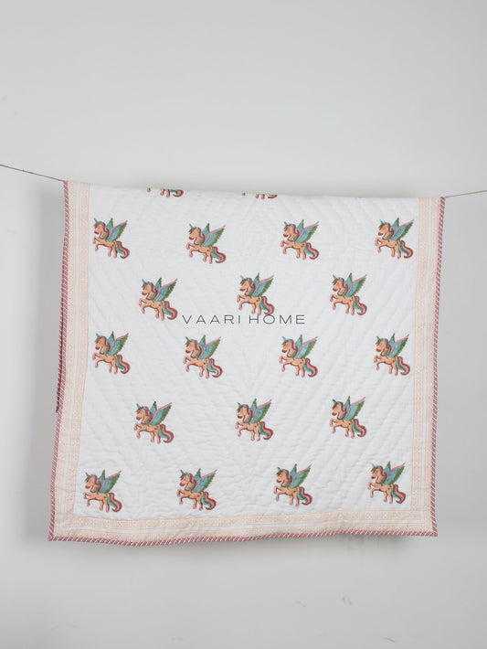 Unicorn Print Baby Quilt