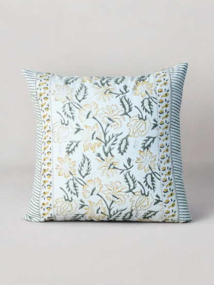 Golden Petals Cushion Cover | Online Cushion Cover