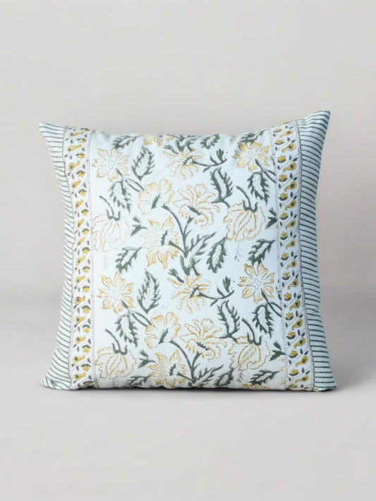 Golden Petals Cushion Cover | Online Cushion Cover