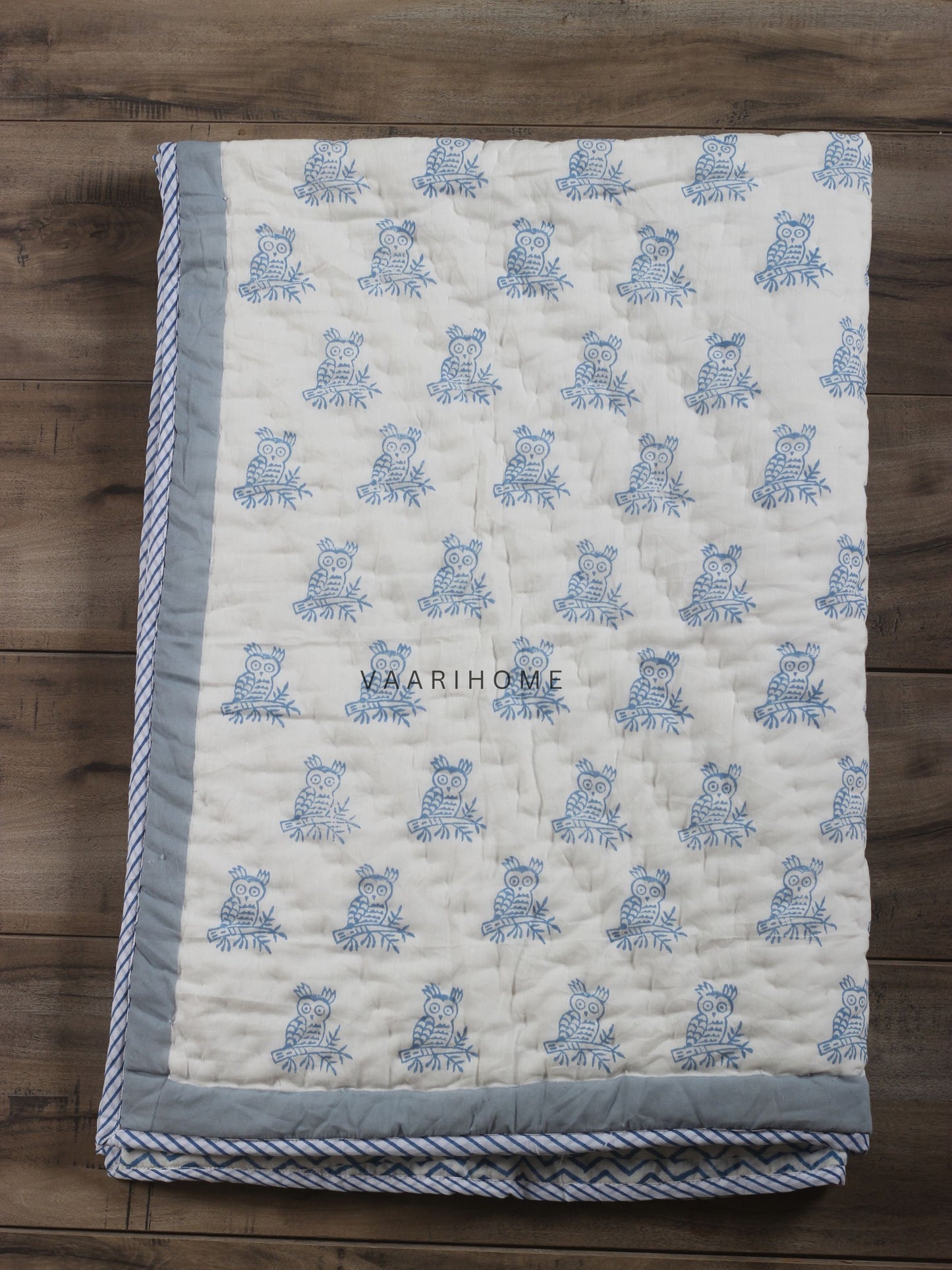 Owl birds print Baby Quilt