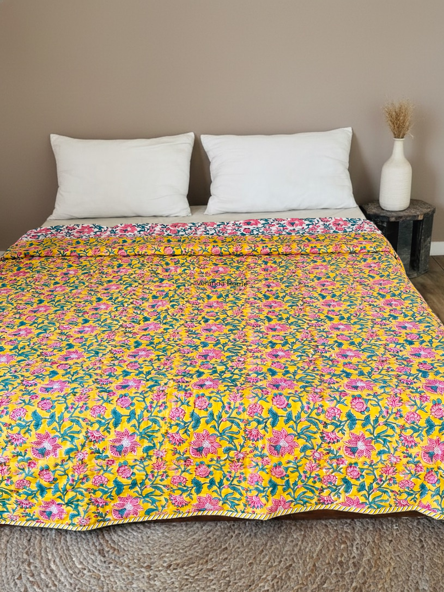Sun Bloom Garden Jaipur Quilt