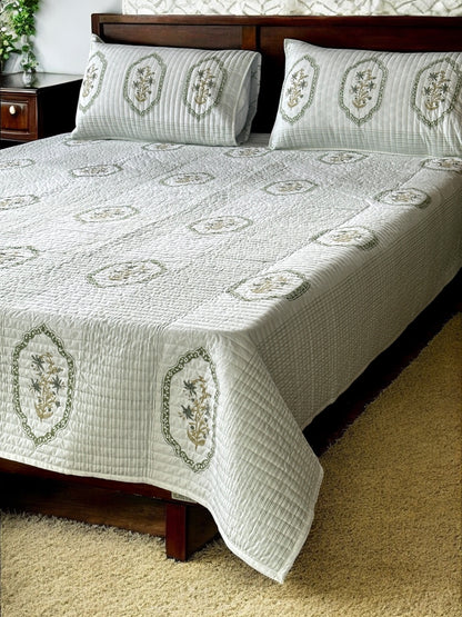 Victorian Cotton Quilted Bedcover