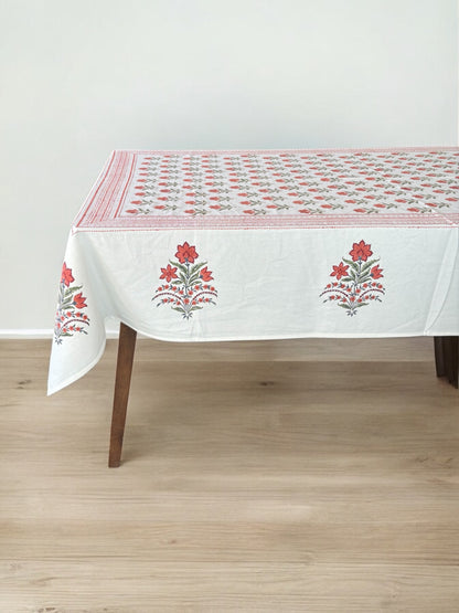 Cotton block printed table cover 
