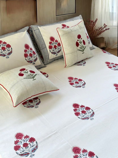 Block print cotton bedsheet