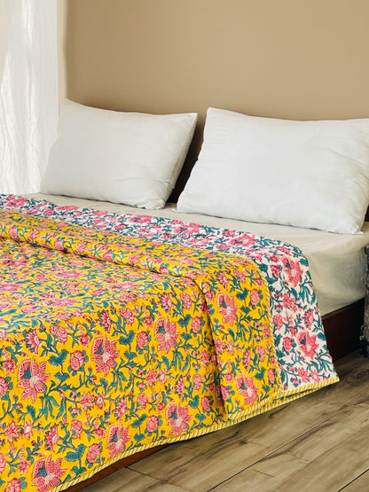 Sun Bloom Garden Jaipur Quilt