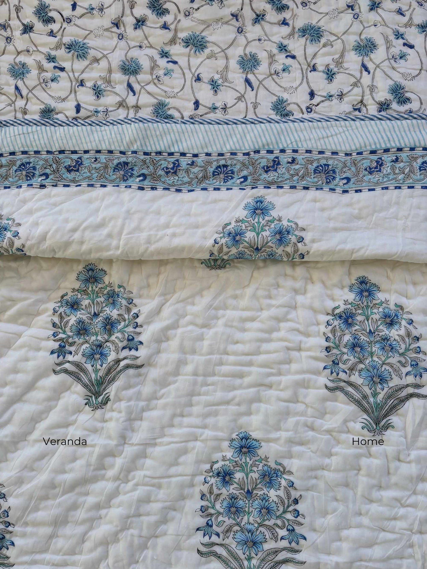 Blue Mulmul quilt 