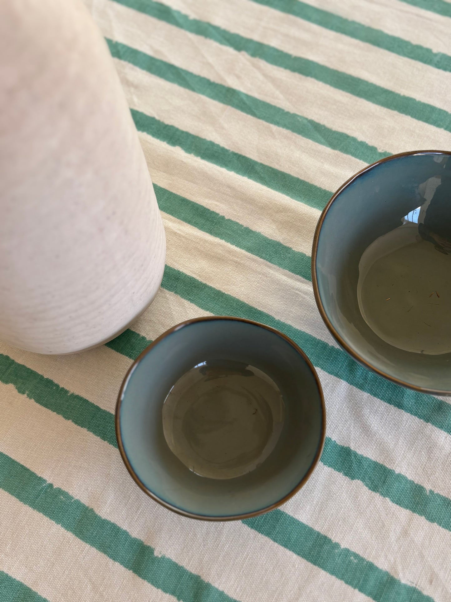 Green Stripe Table Cover