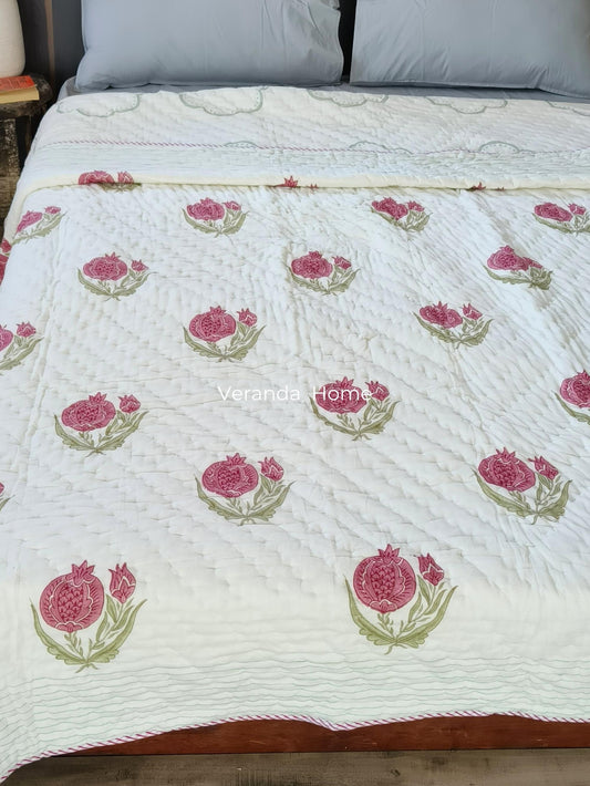 Anaar Print  Mulmul Quilt