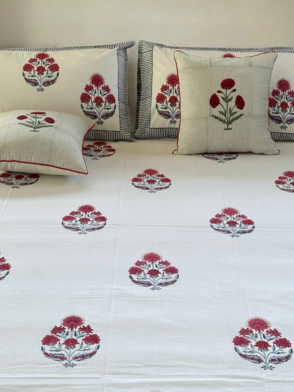 Block print cotton bedsheet
