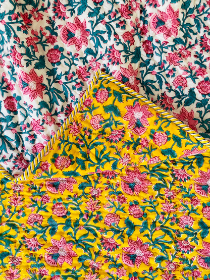 Sun Bloom Garden Jaipur Quilt