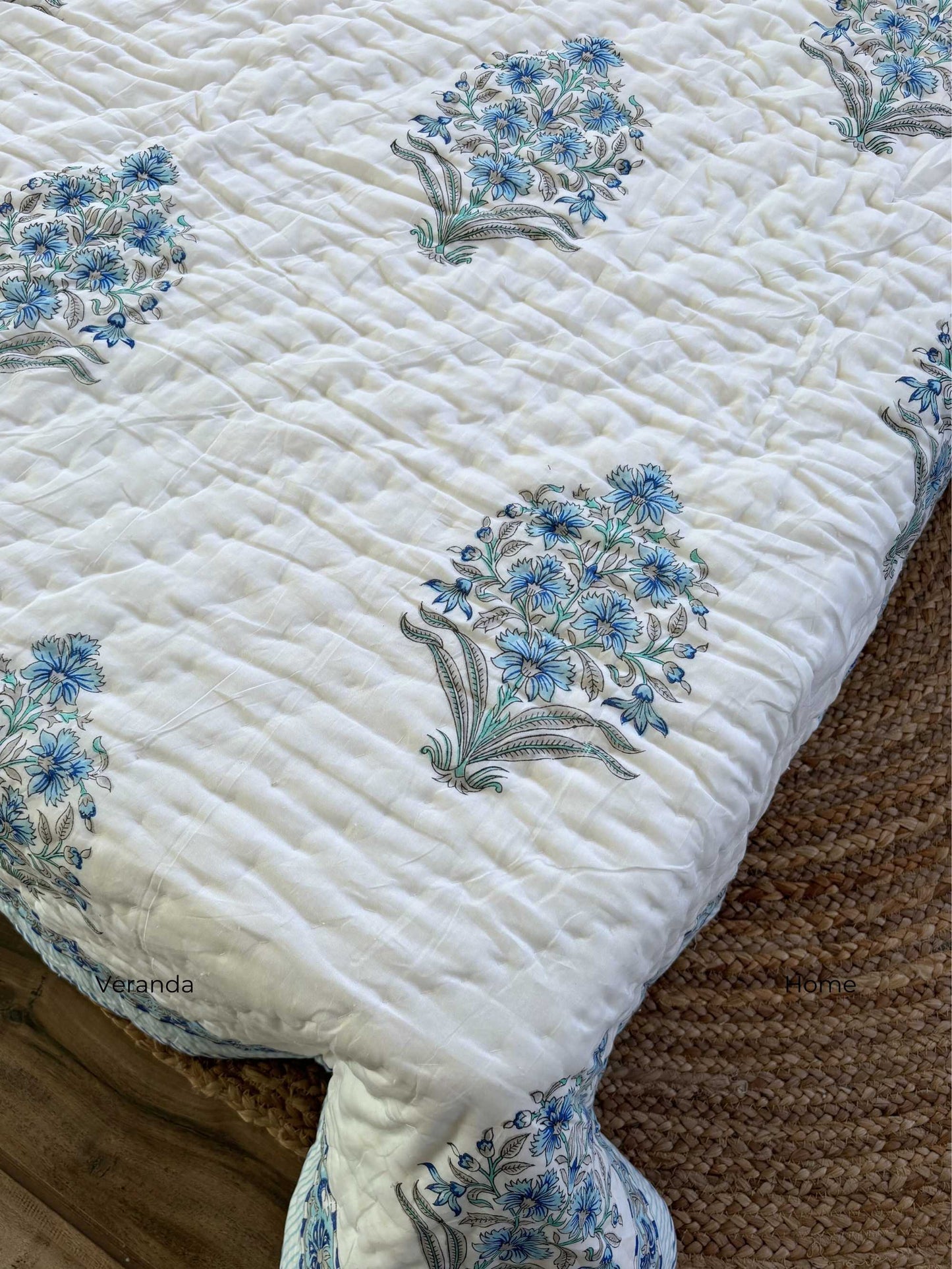 Blue Butta Mulmul Quilt