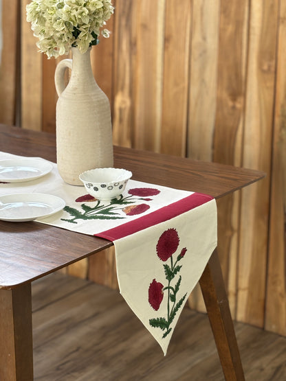 Poppy Cotton Table Runner