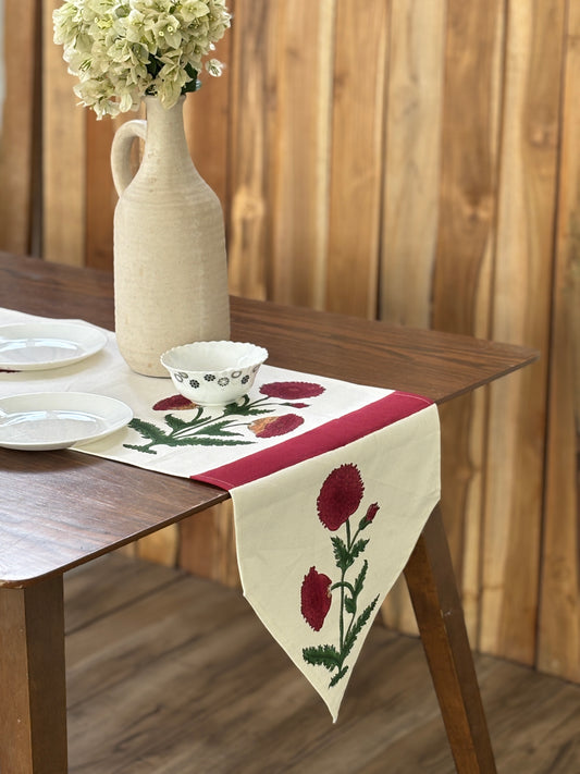 Poppy Cotton Table Runner